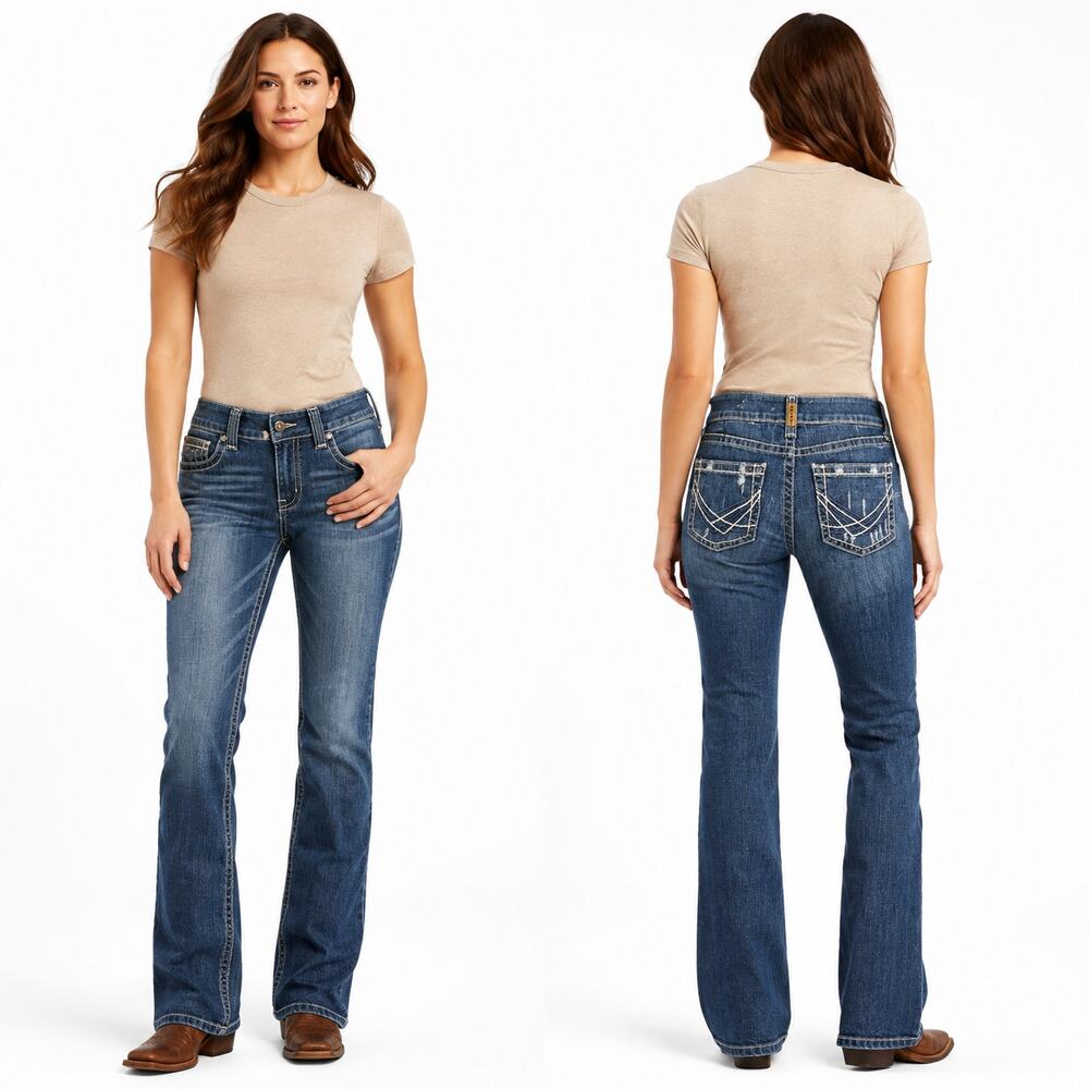 Ariat R.E.A.L. Raquel Women's 30L Mid Rise Bootcut Jeans Canadian Western